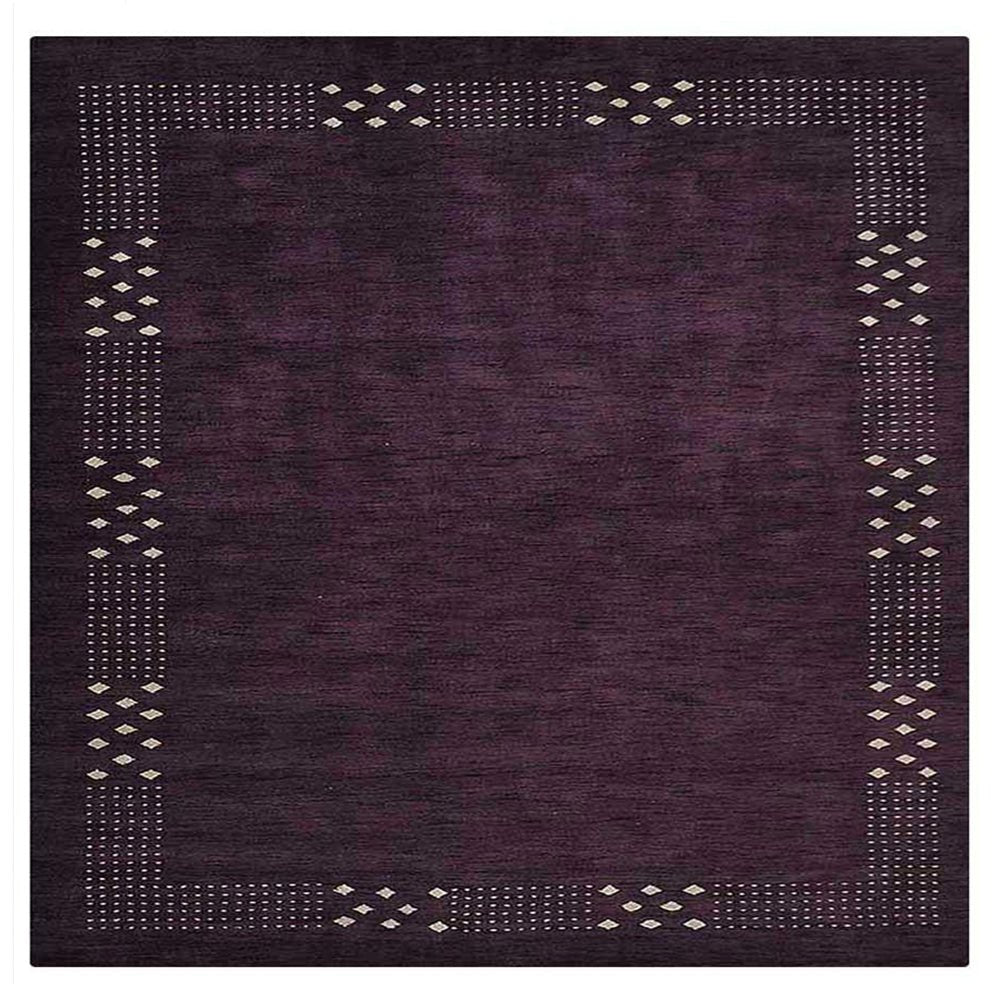 Starts Hand Knotted Purple Wool Area Rug - BBH HOMES LLC