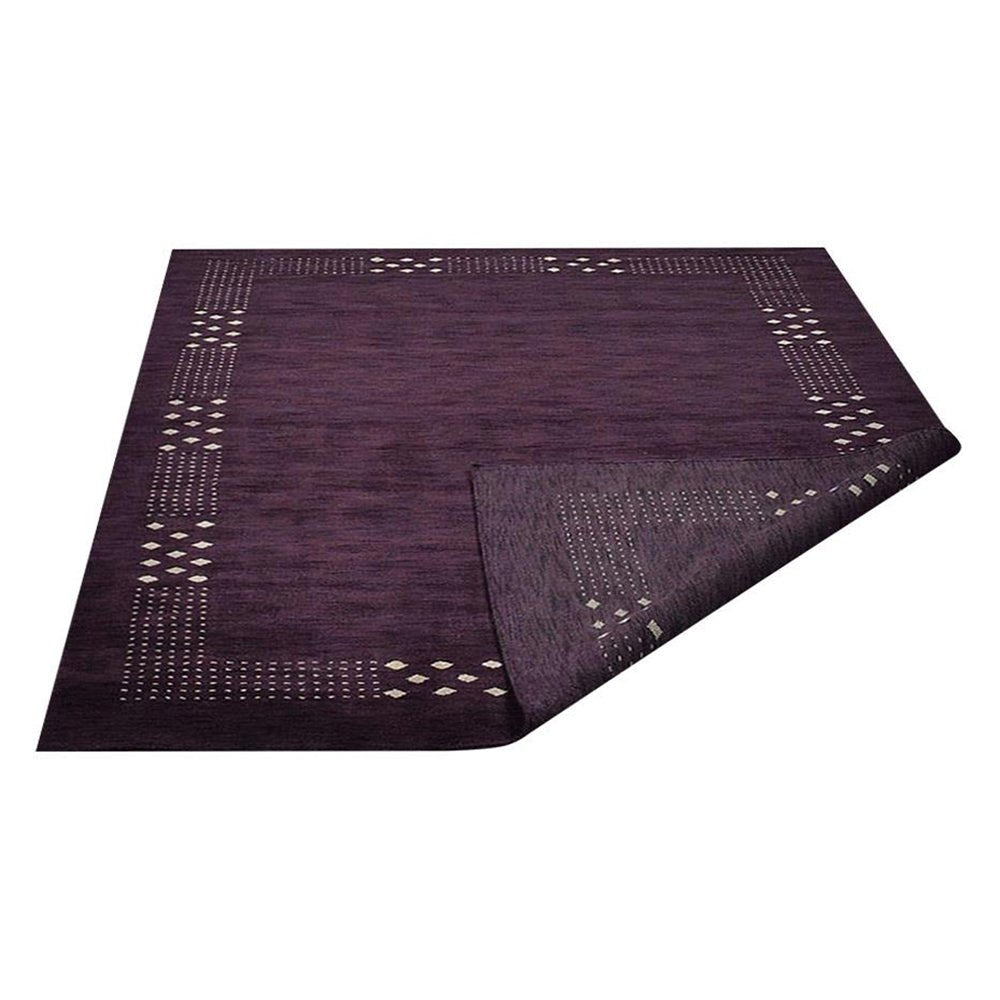 Starts Hand Knotted Purple Wool Area Rug - BBH HOMES LLC
