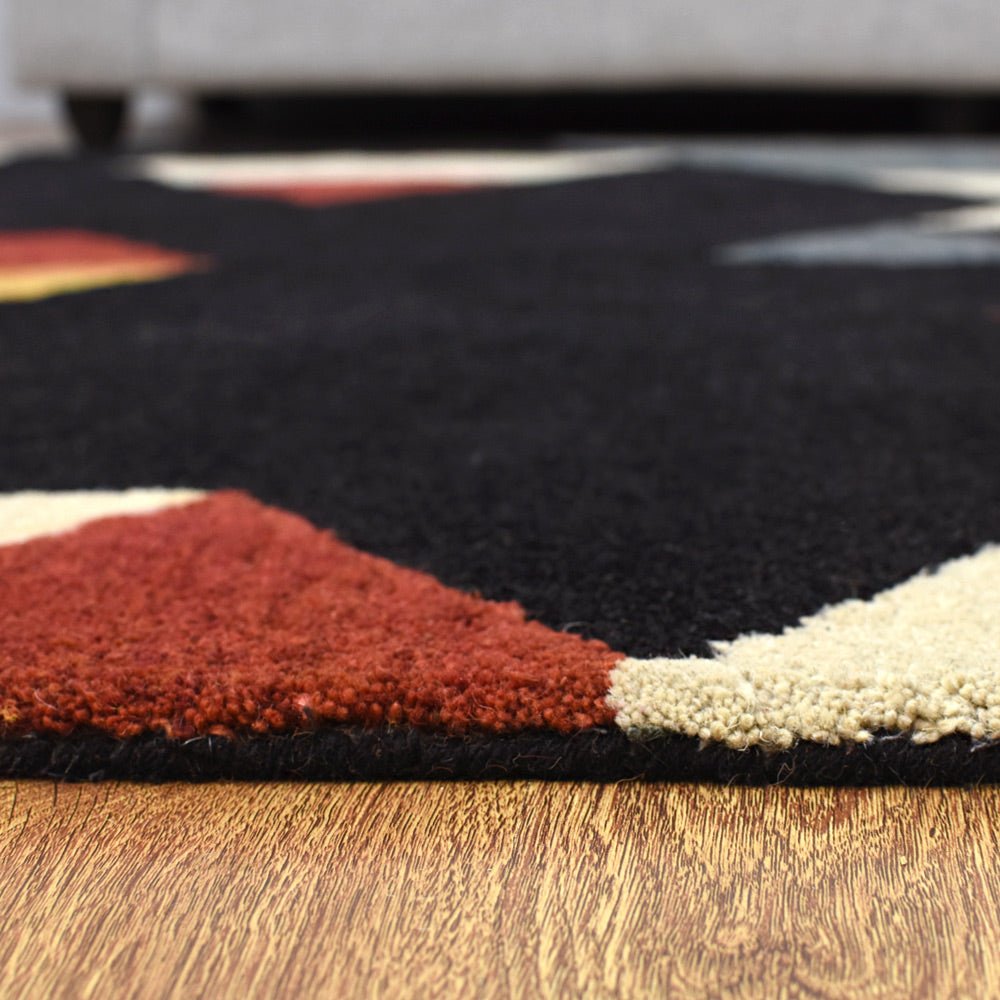 Vertex Geometric Hand Tufted Wool Rug - BBH HOMES LLC