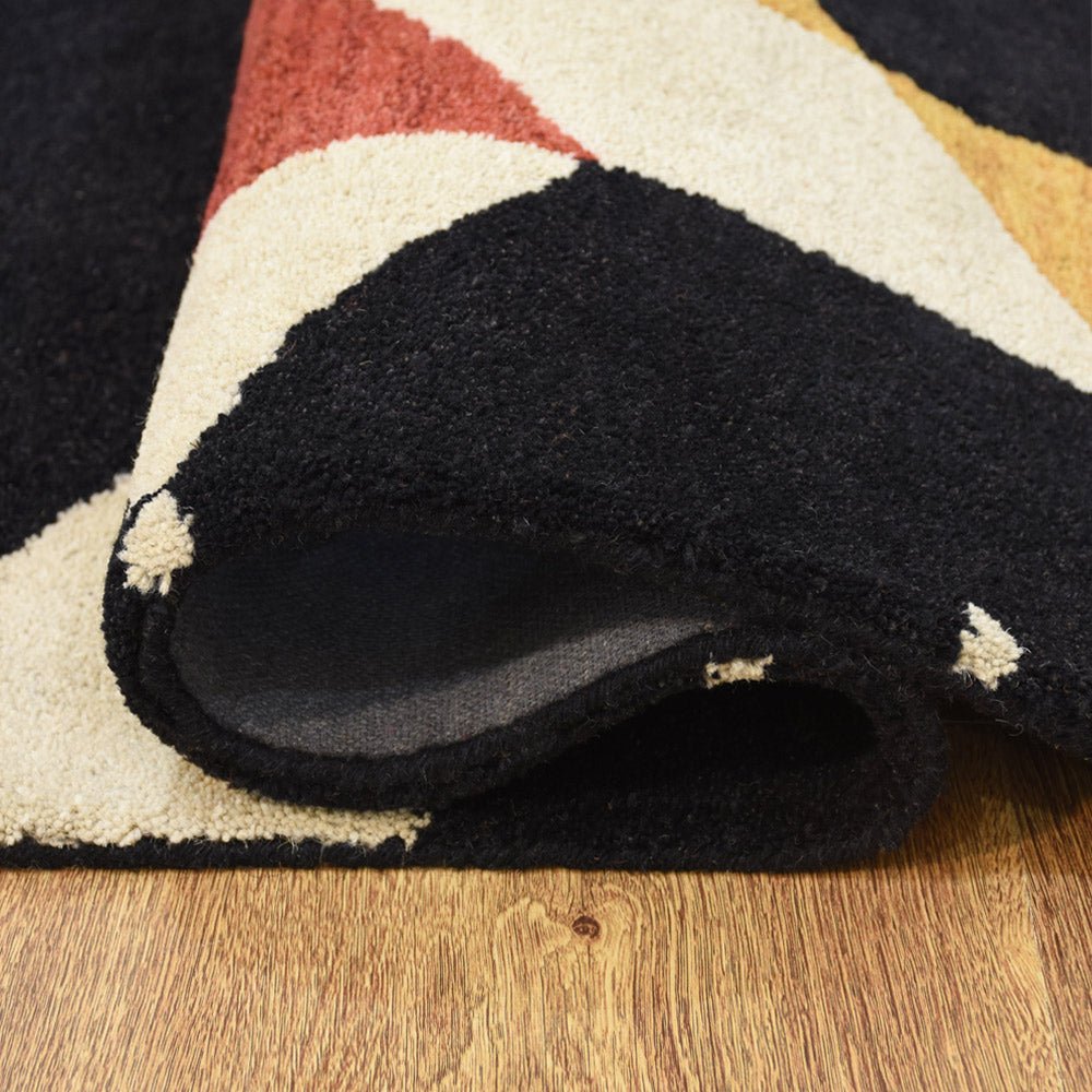 Vertex Geometric Hand Tufted Wool Rug - BBH HOMES LLC
