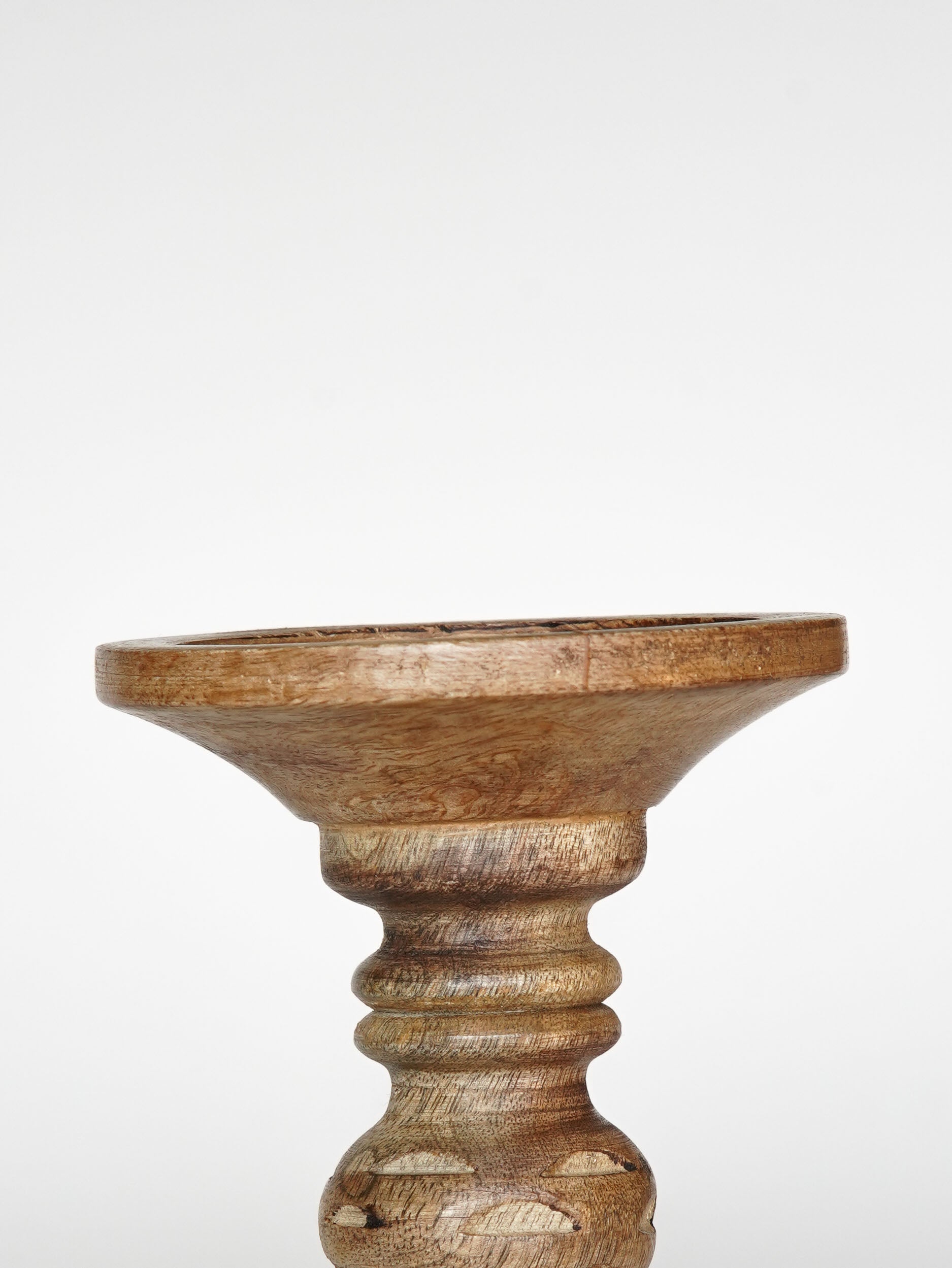 Leafscape Pillar Candle Holder - Walnut