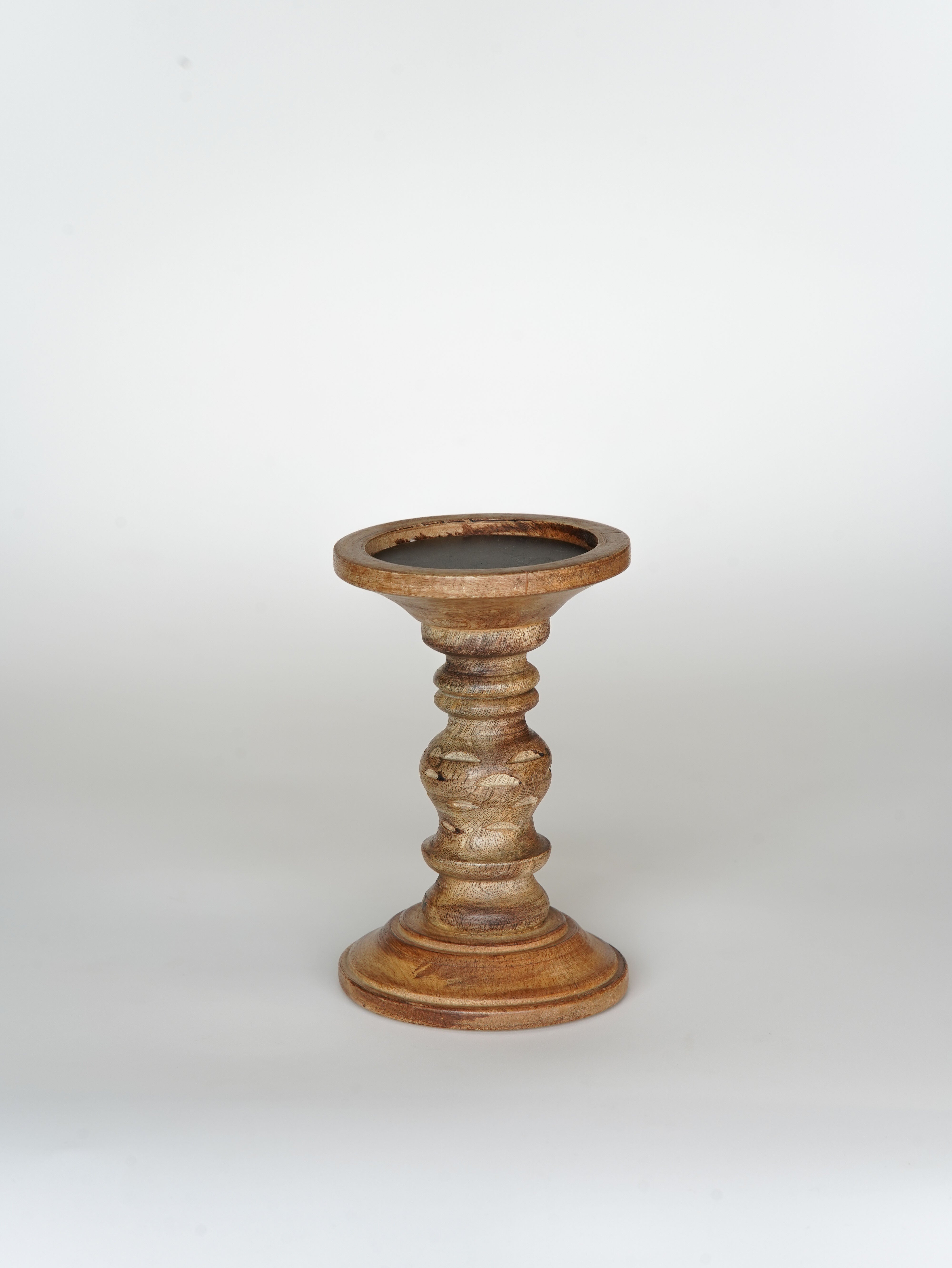 Leafscape Pillar Candle Holder - Walnut