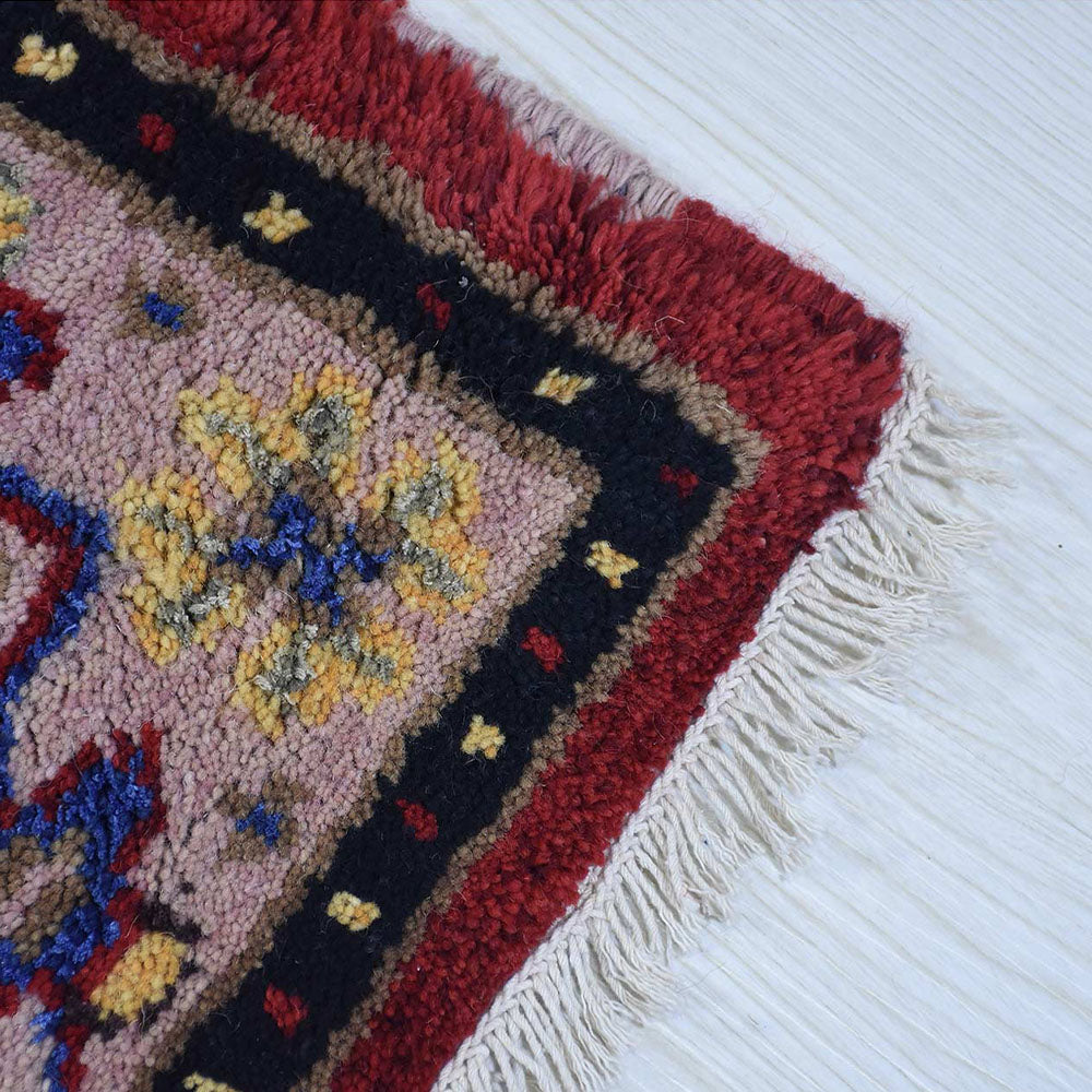 Pankaja Hand Knotted Afghan Wool & Silk Kazak Rug