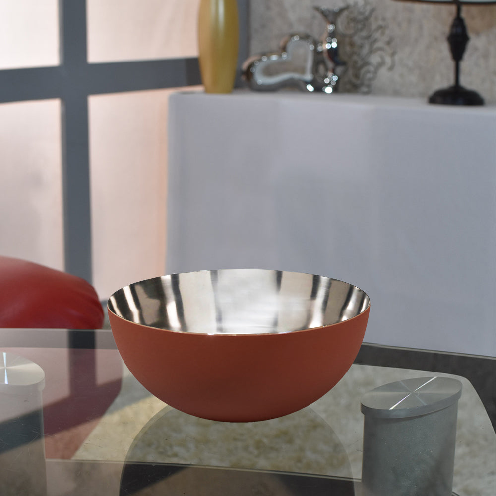 Radiant Orange Steel Bowl