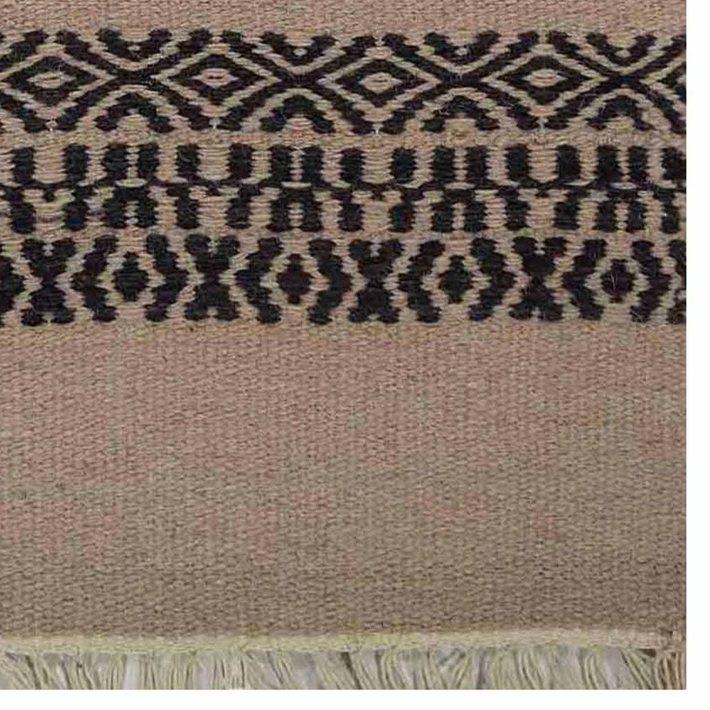 Sand Stripes Flat Weave Kilim Wool Rug