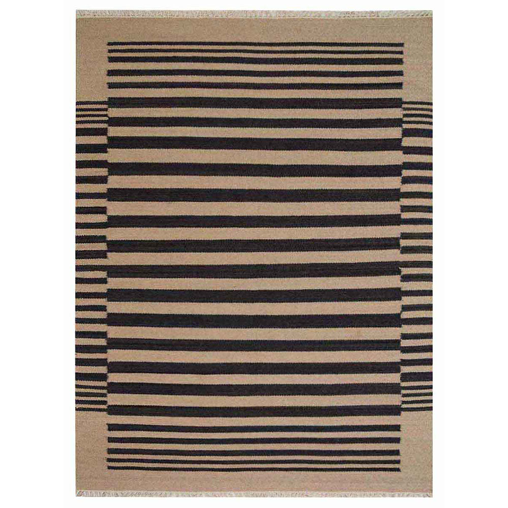 Parallel Flat Weave Kilim Wool Rug