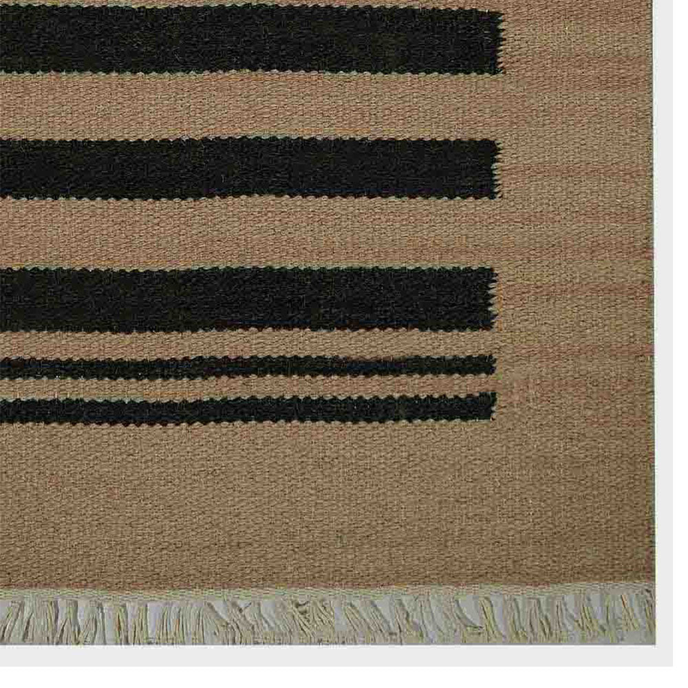 Parallel Flat Weave Kilim Wool Rug