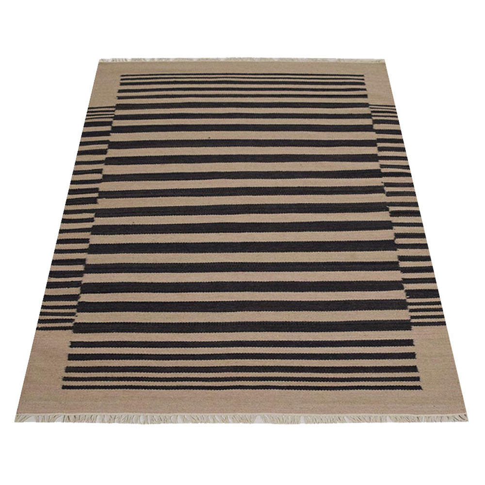 Parallel Flat Weave Kilim Wool Rug