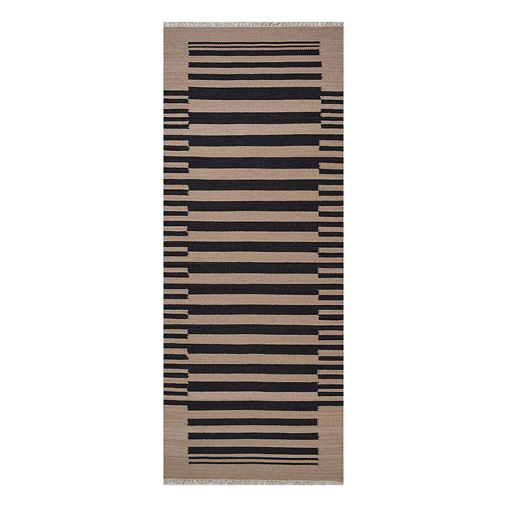 Parallel Flat Weave Kilim Wool Rug