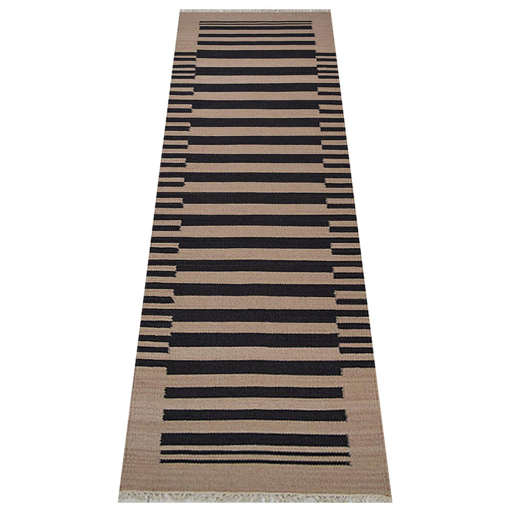 Parallel Flat Weave Kilim Wool Rug