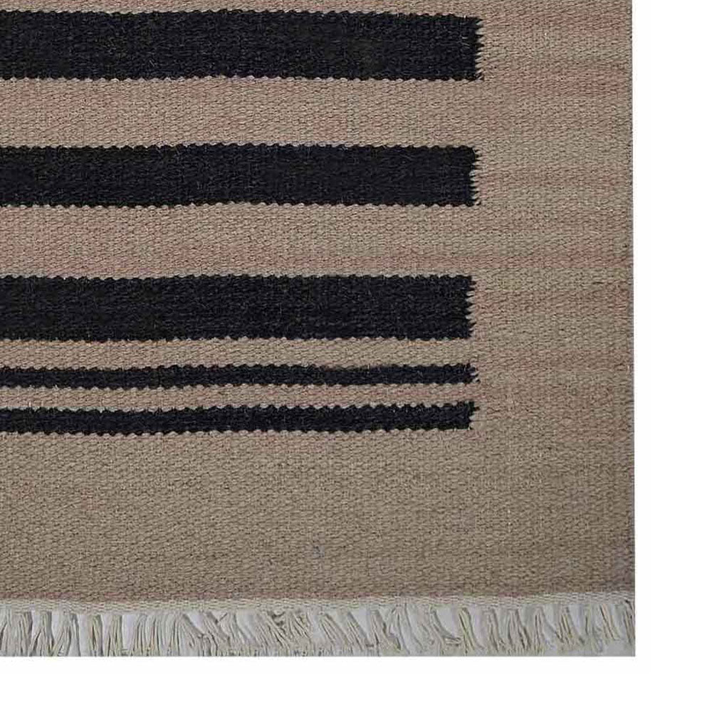 Parallel Flat Weave Kilim Wool Rug