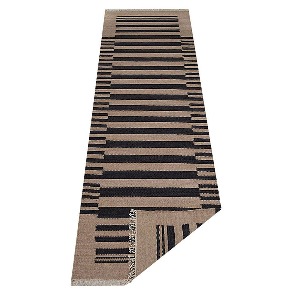 Parallel Flat Weave Kilim Wool Rug