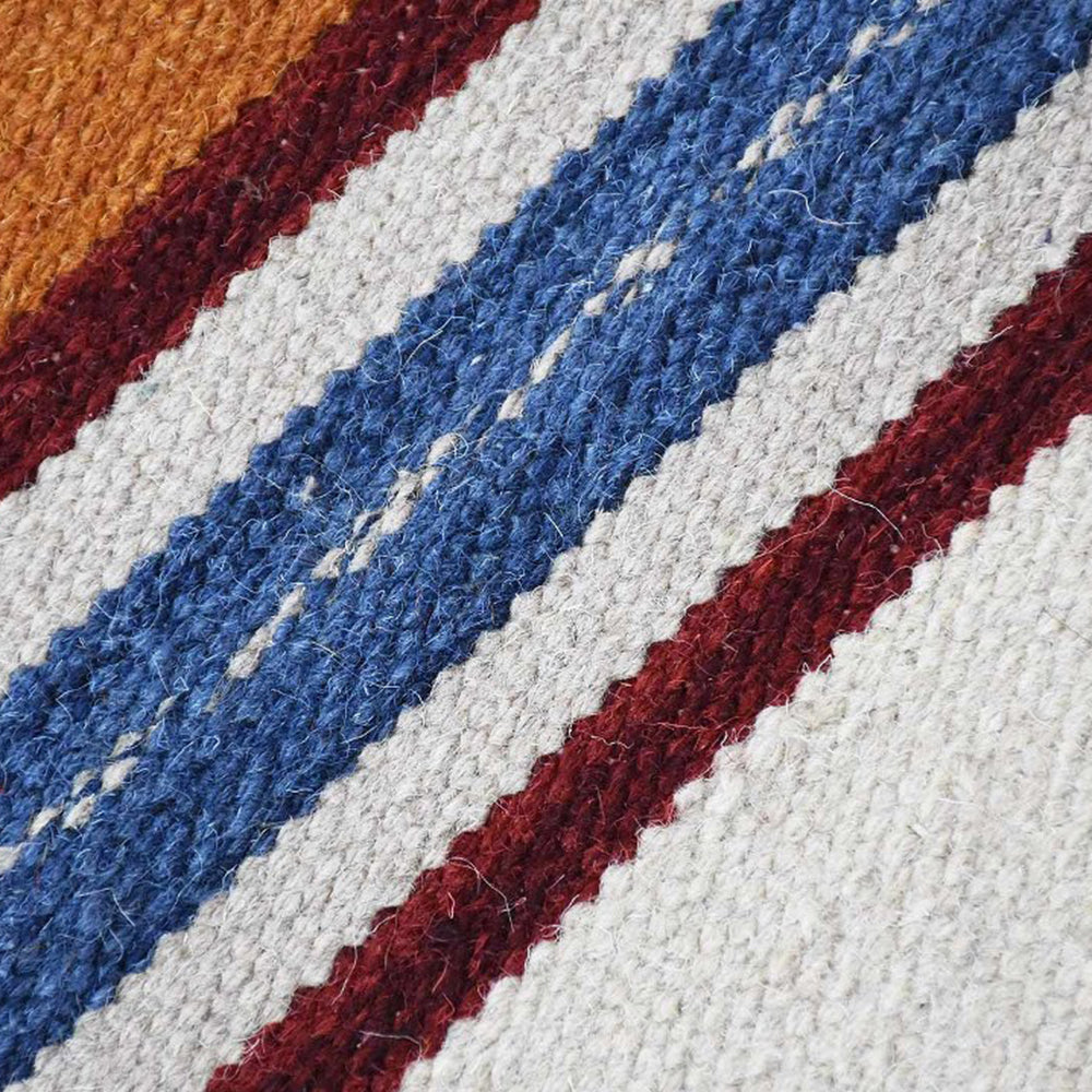 Elys Hand Woven Flat Weave Kilim Wool Area Rug