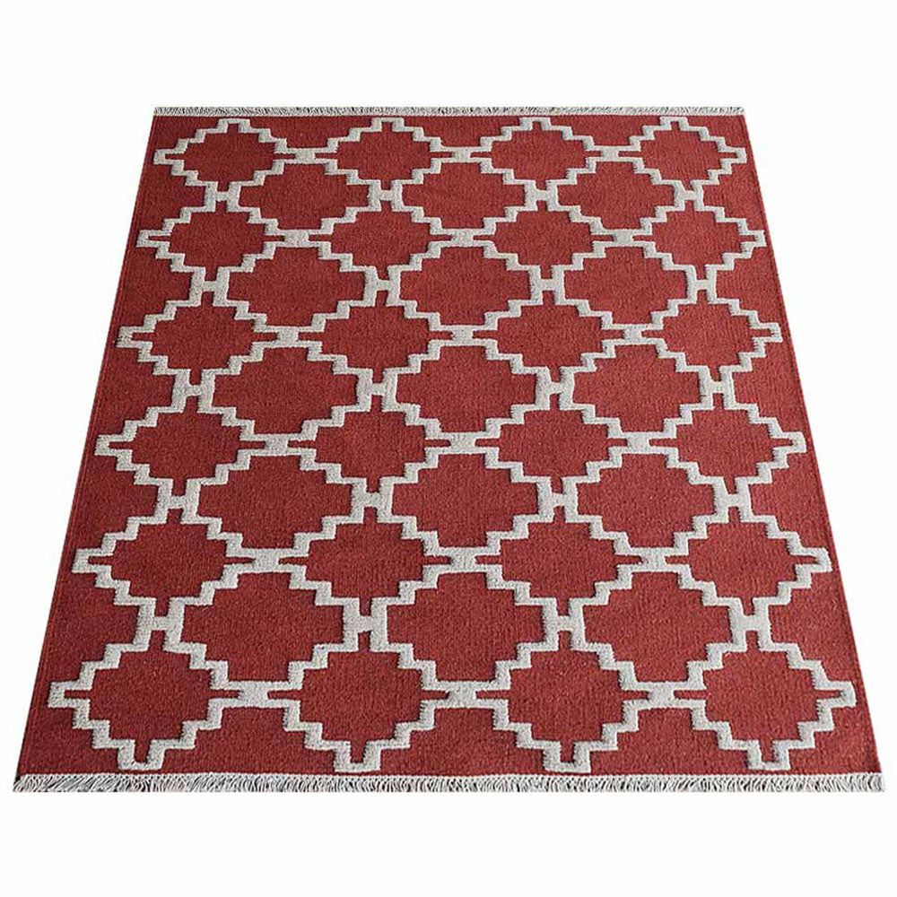 Kulusuk Hand Woven Flat Weave Kilim Wool Area Rug