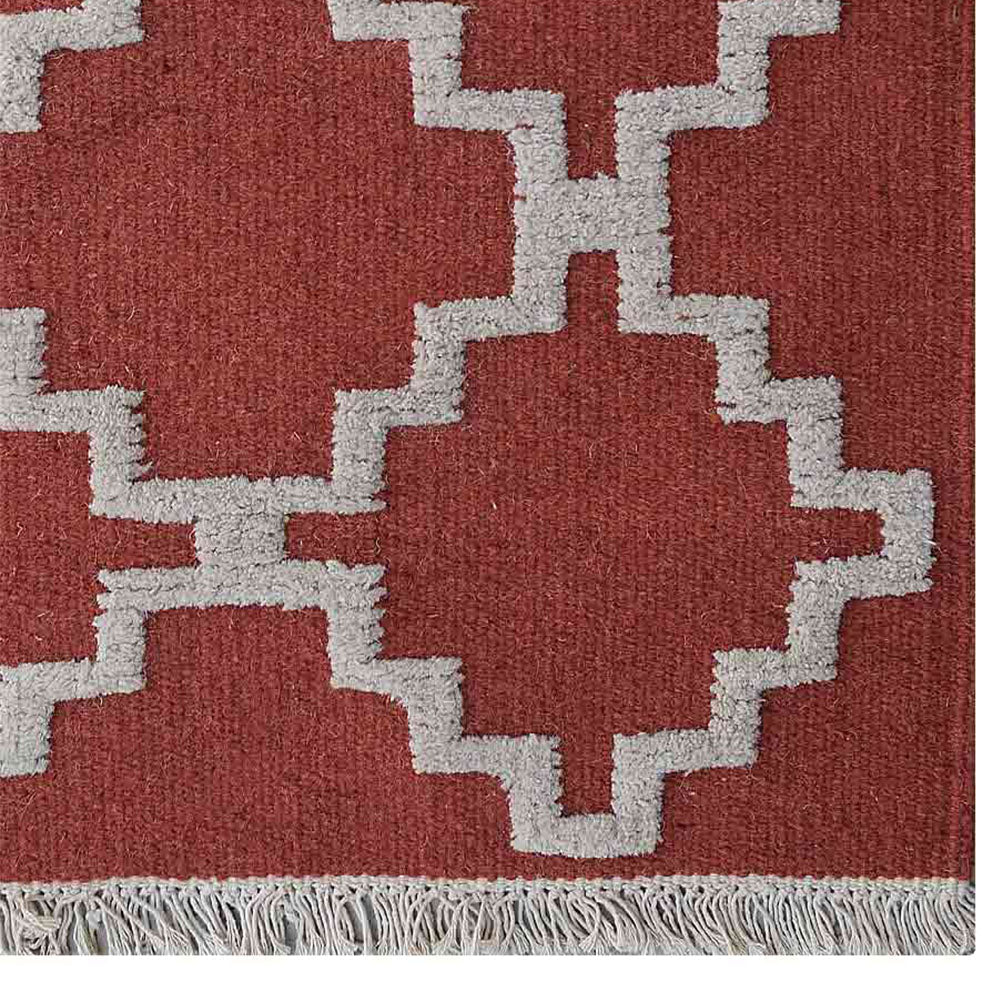 Kulusuk Hand Woven Flat Weave Kilim Wool Area Rug