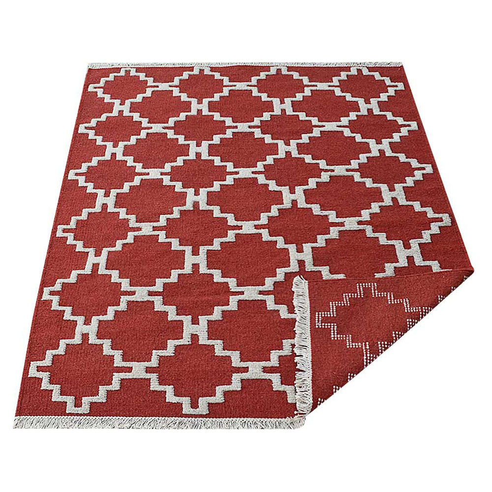 Kulusuk Hand Woven Flat Weave Kilim Wool Area Rug