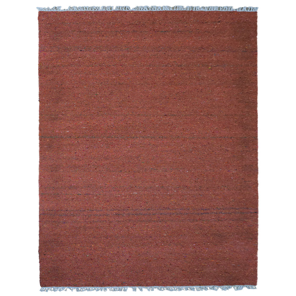 Rust Hand Woven Flat Weave Skittles Kilim Rug