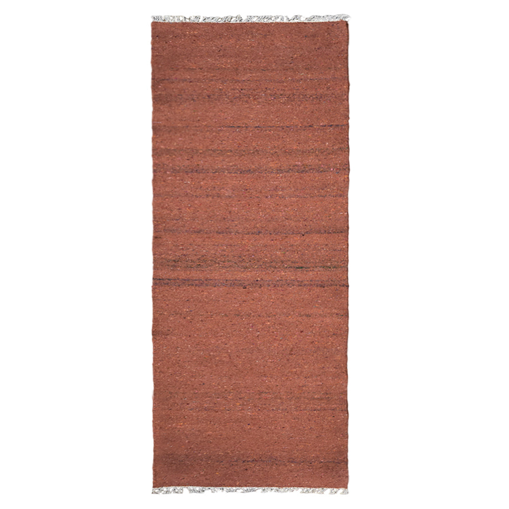 Rust Hand Woven Flat Weave Skittles Kilim Rug