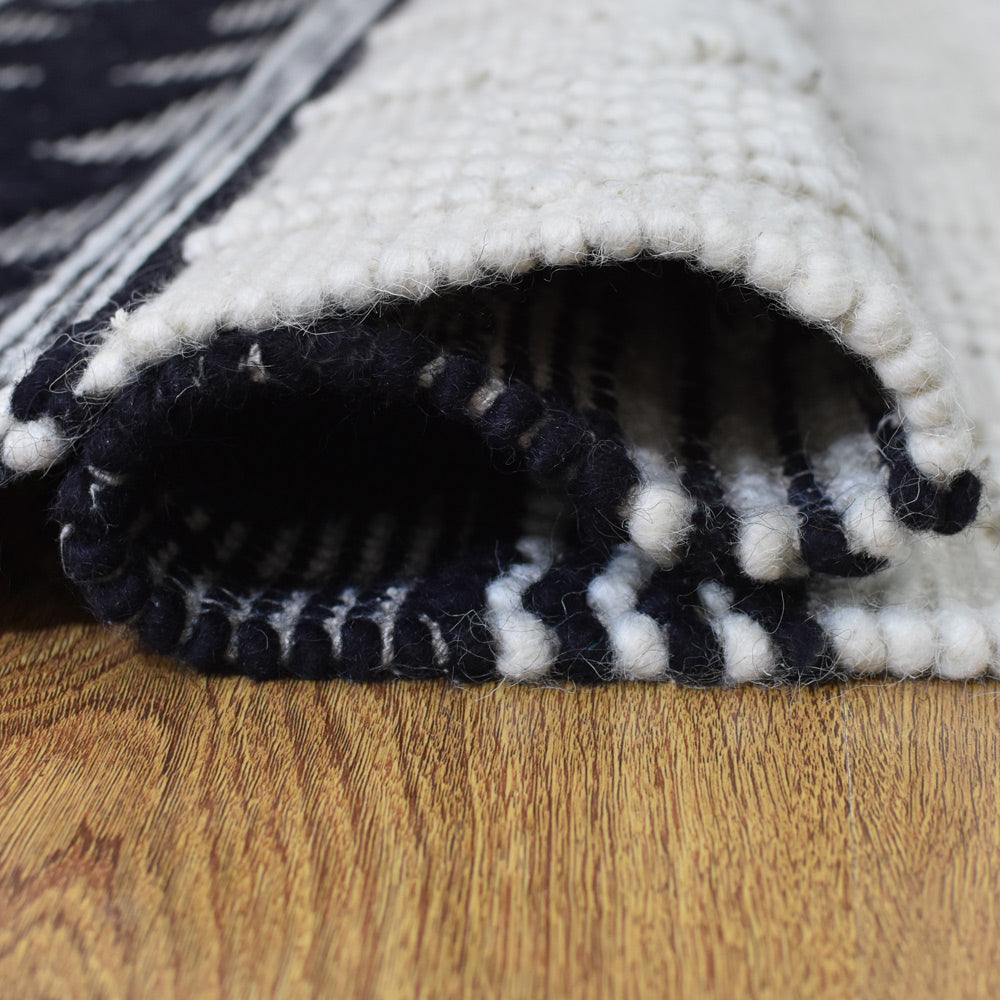 Zephyr Hand Woven Flat Weave Loop Kilim Wool & Cotton Area Rug