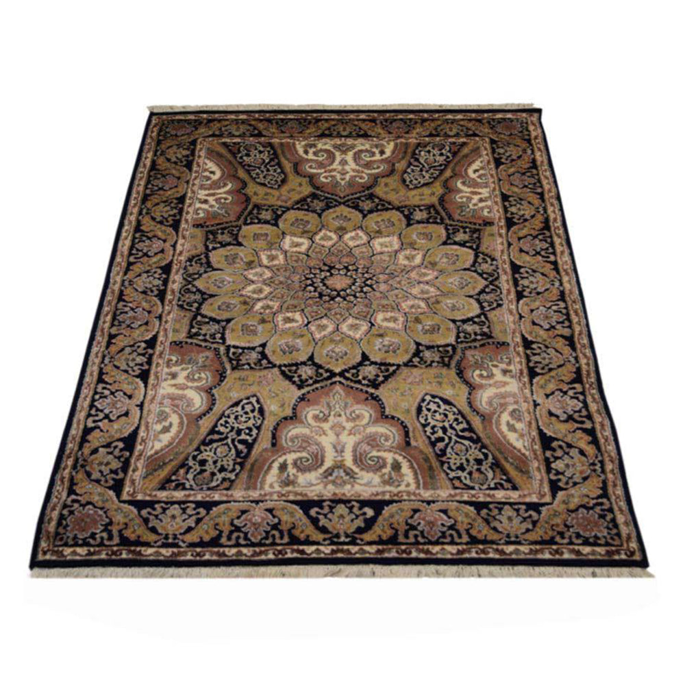 Padma Hand Knotted Isfahan Oriental Blue Rug