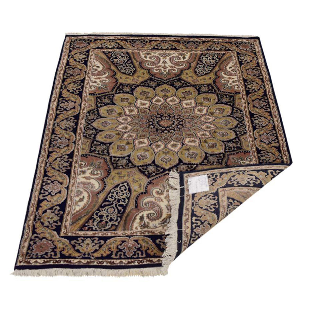 Padma Hand Knotted Isfahan Oriental Blue Rug