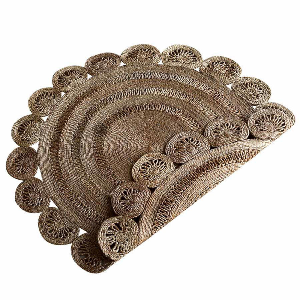 Rustic Radiance Hand Woven Jute Rug