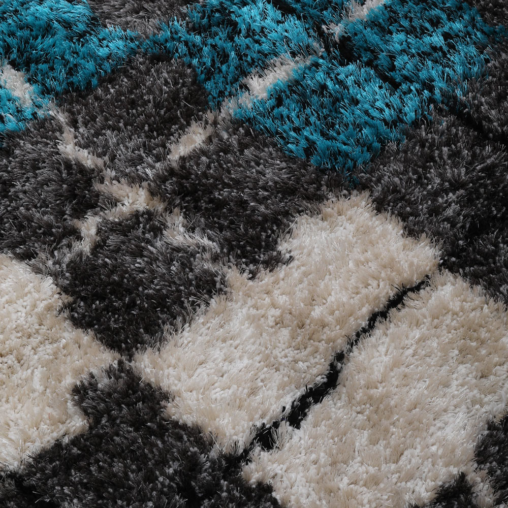 Argyle Hand Tufted Shag Rug