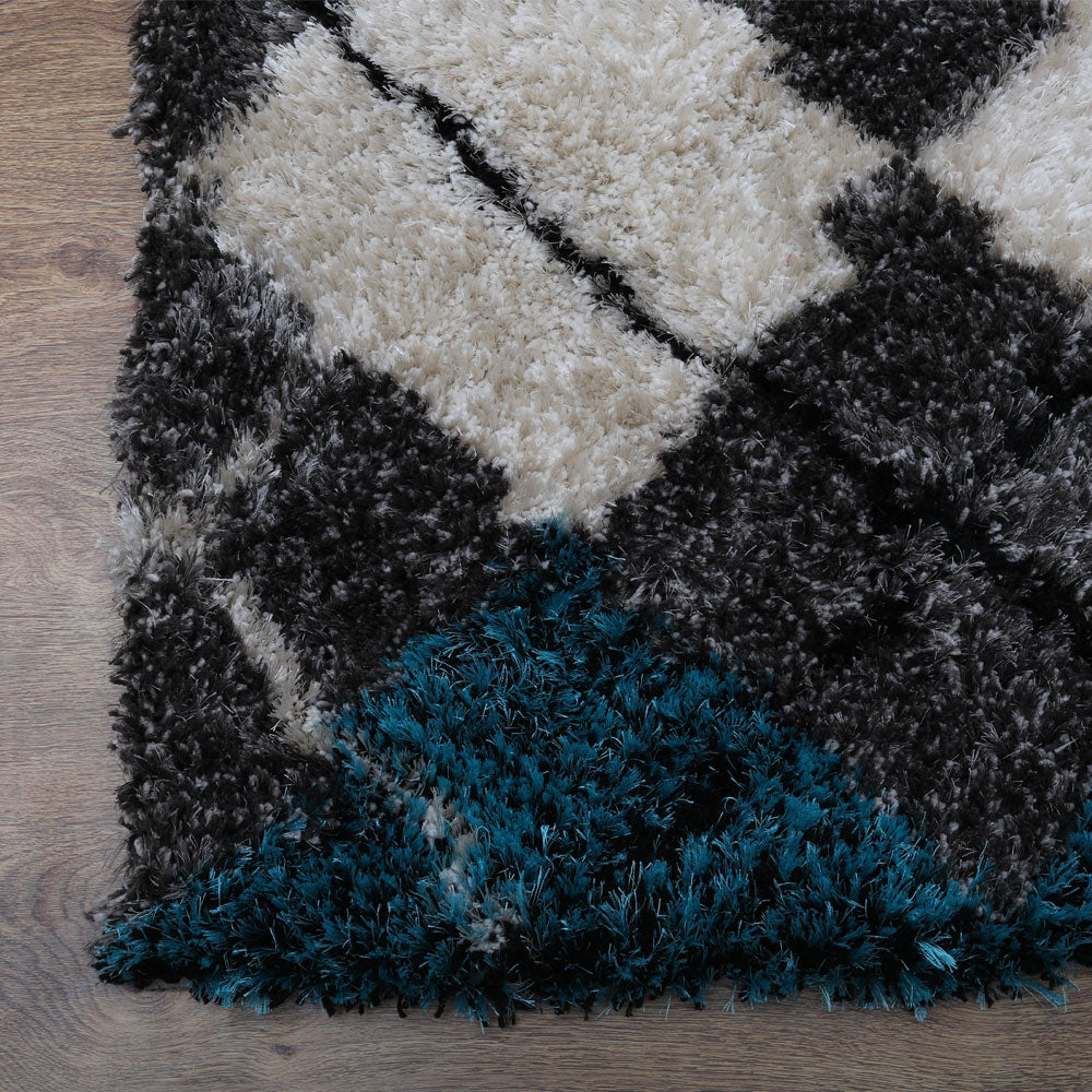 Argyle Hand Tufted Shag Rug