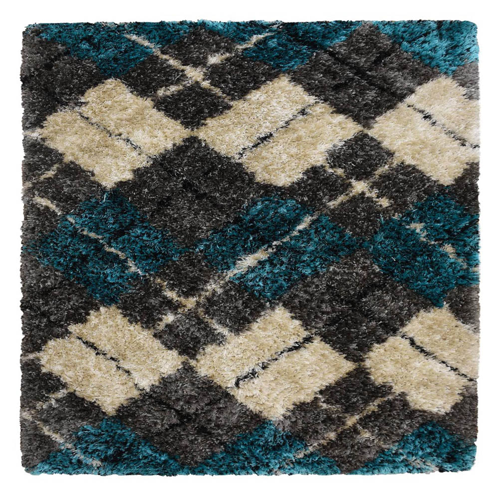 Argyle Hand Tufted Shag Rug