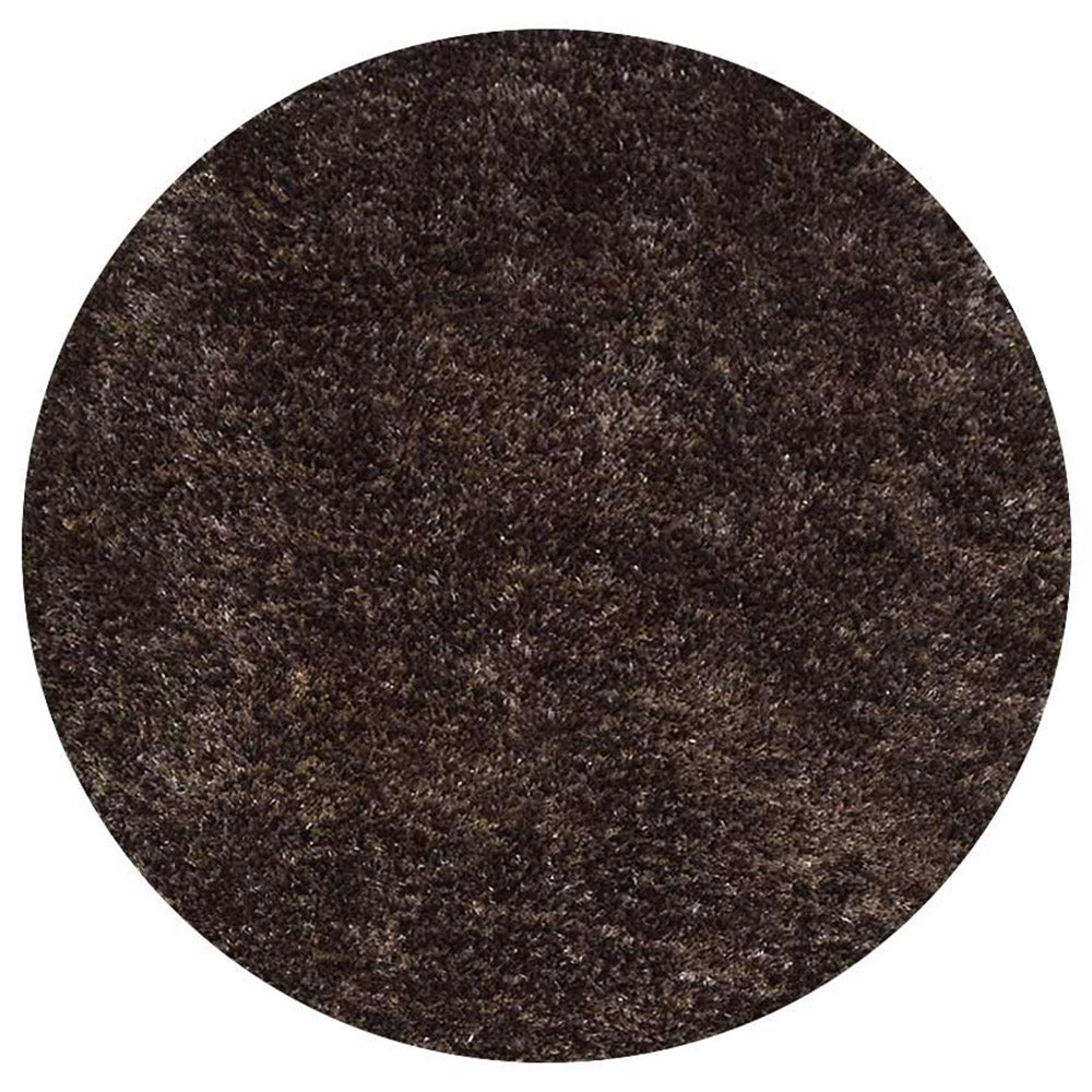 Solid Gray Shag Polyester Area Rug