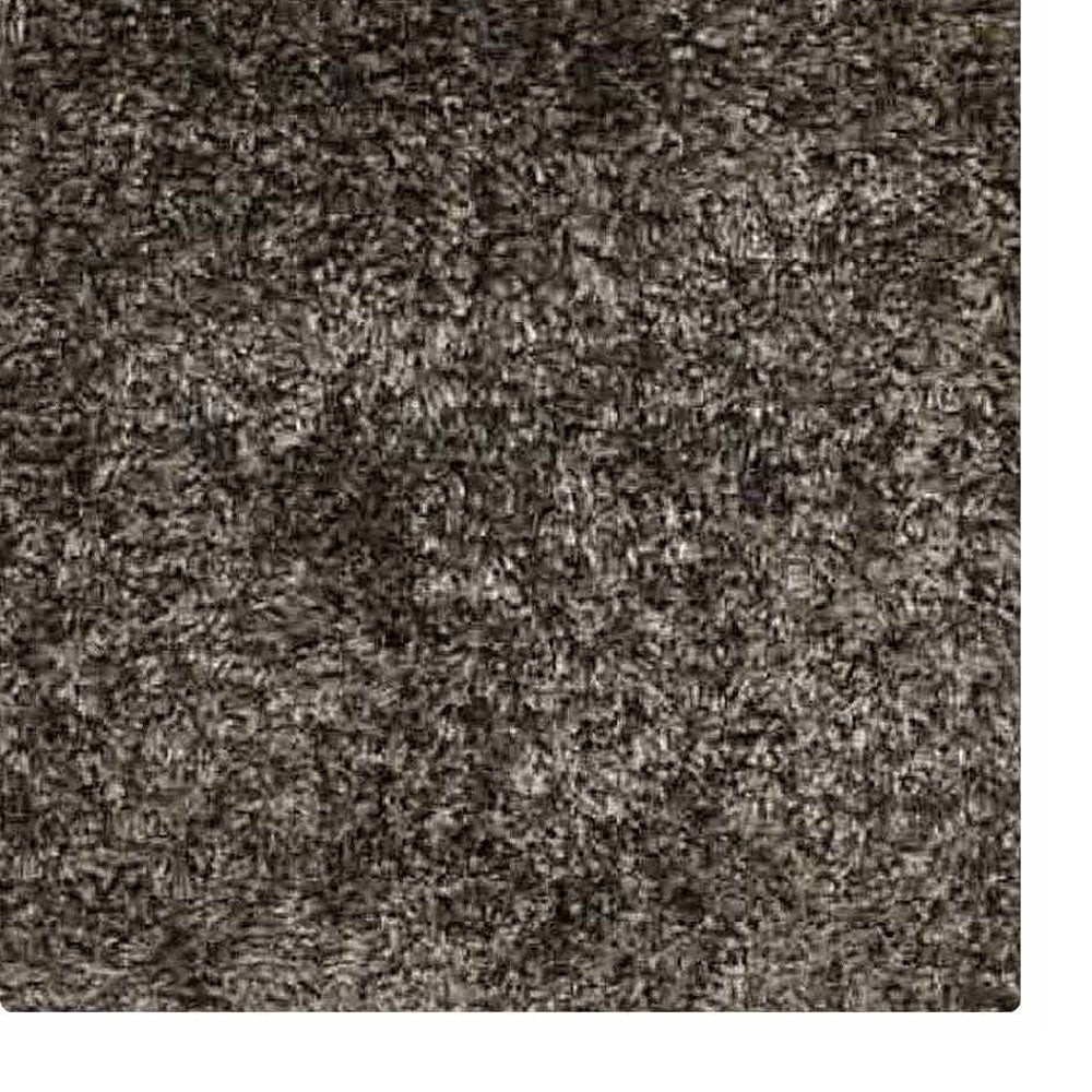 Solid Gray Shag Polyester Area Rug