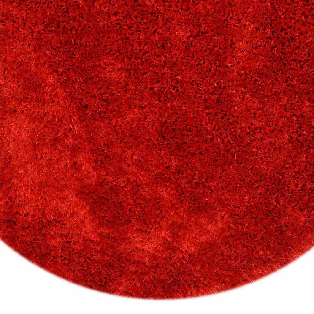 Laal Shag Polyester Area Rug