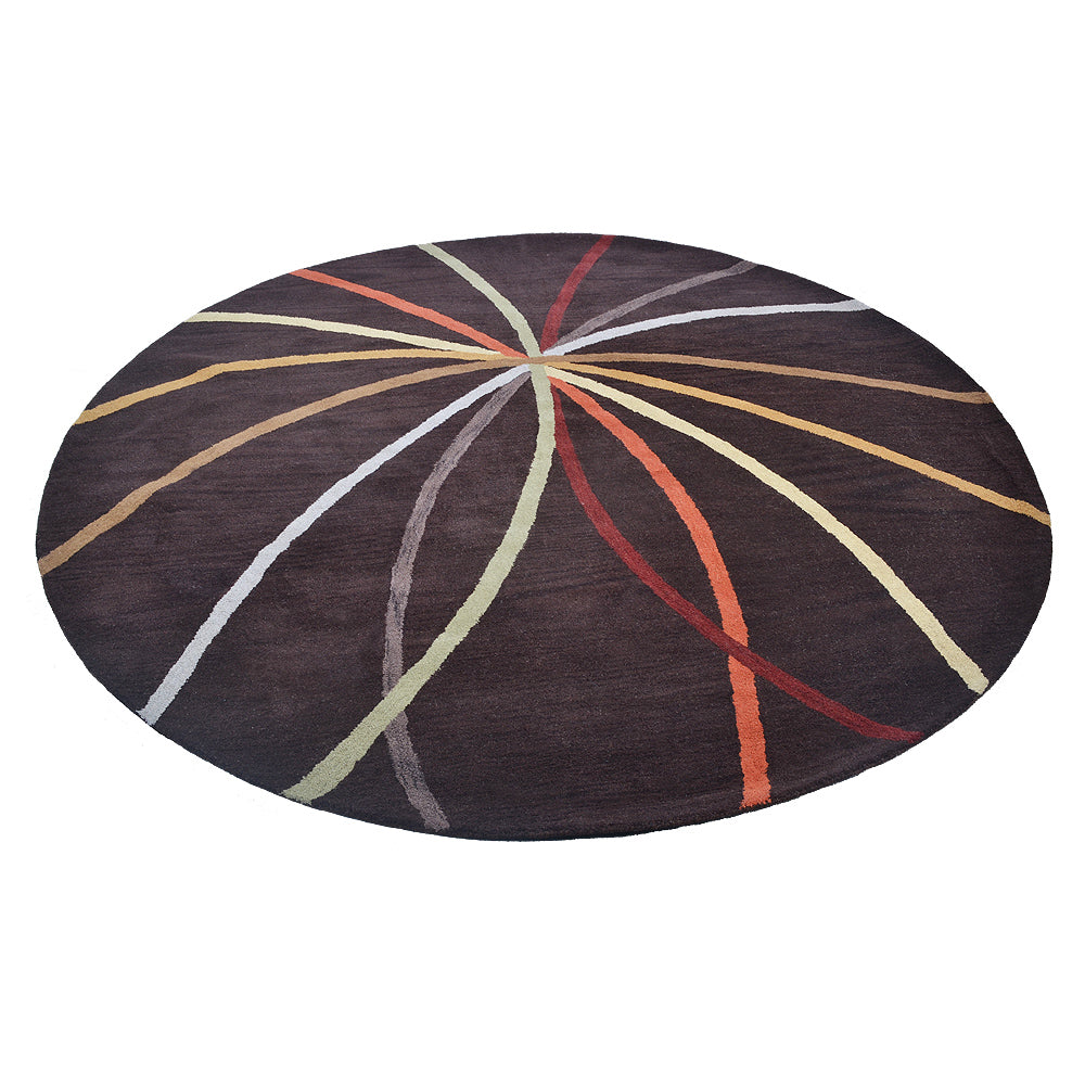 Jovin Hand Tufted Wool Brown Rug