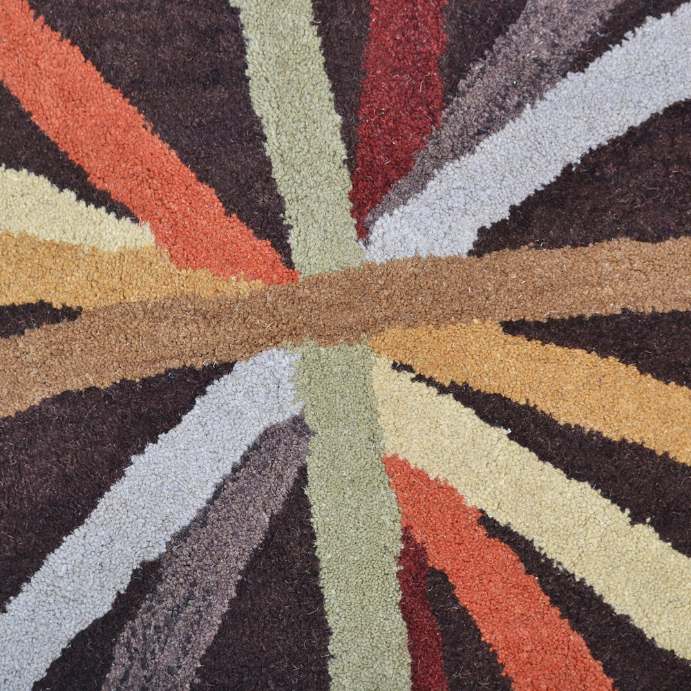 Jovin Hand Tufted Wool Brown Rug