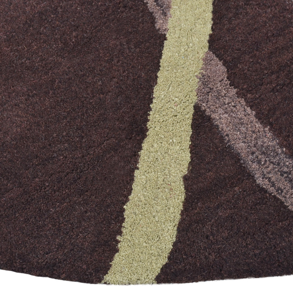 Jovin Hand Tufted Wool Brown Rug