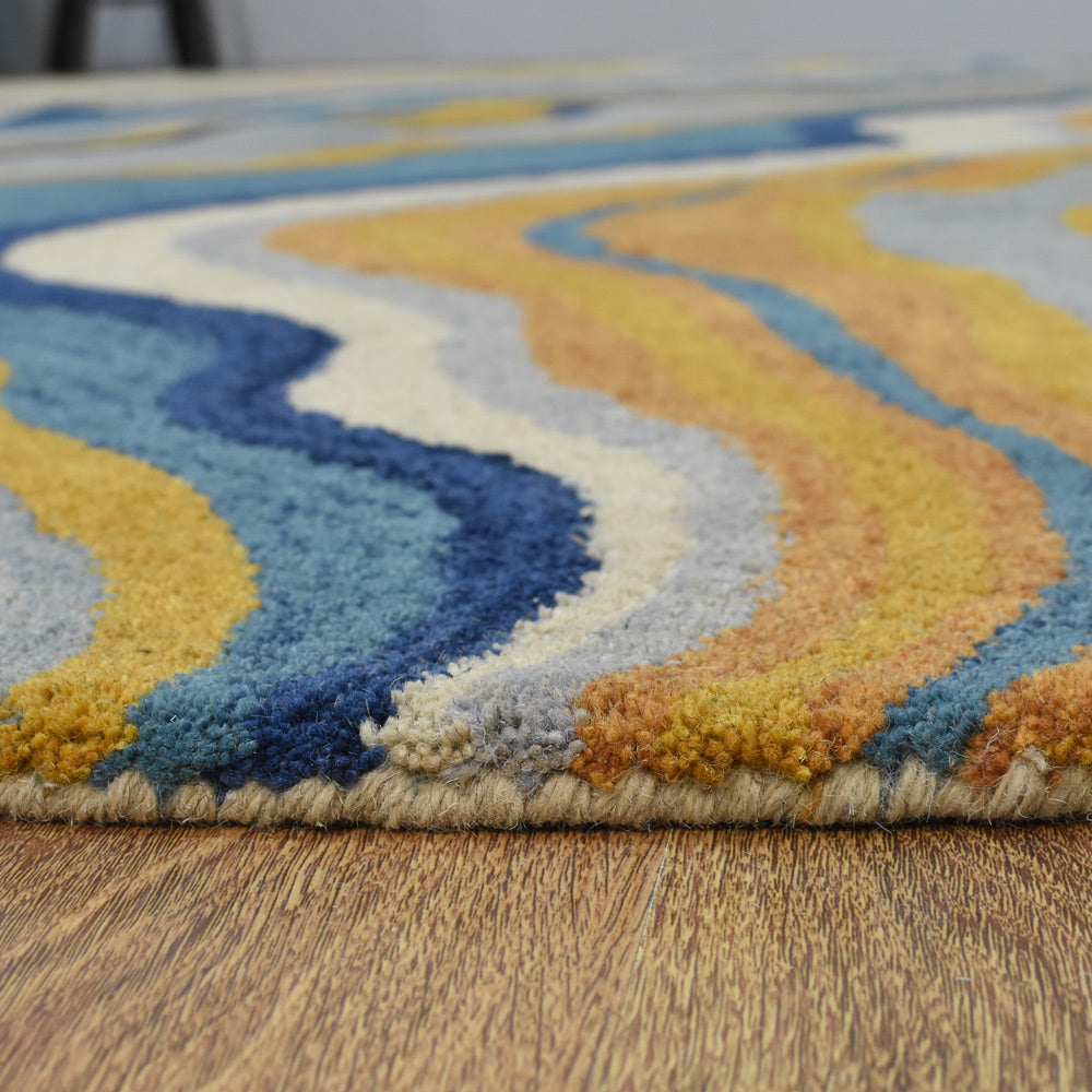 Ripple Hand Tufted Abstract Area Rug