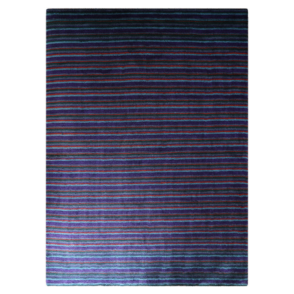 Striped Hand Knotted Rug