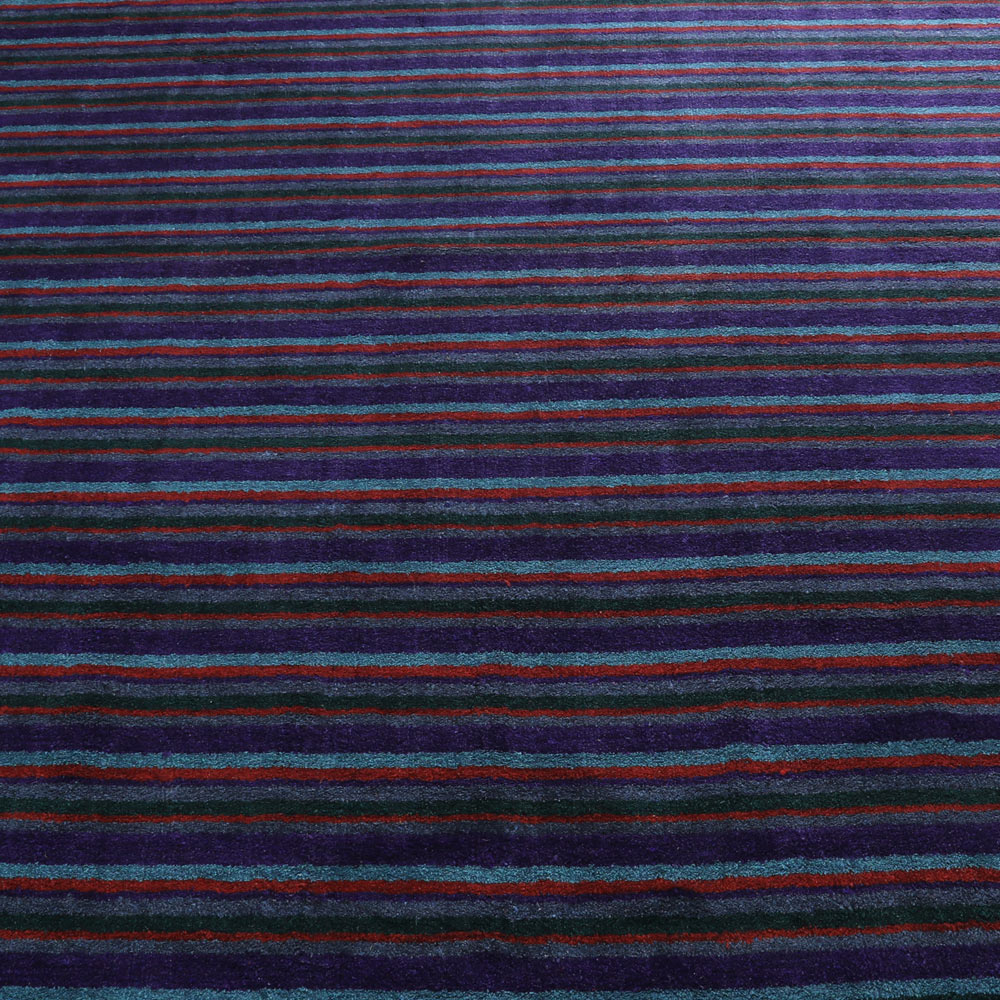 Striped Hand Knotted Rug