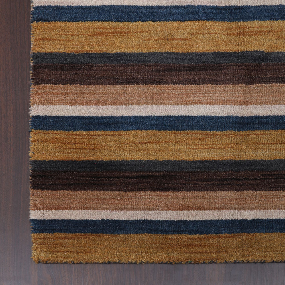 Striped Hand Knotted Rug