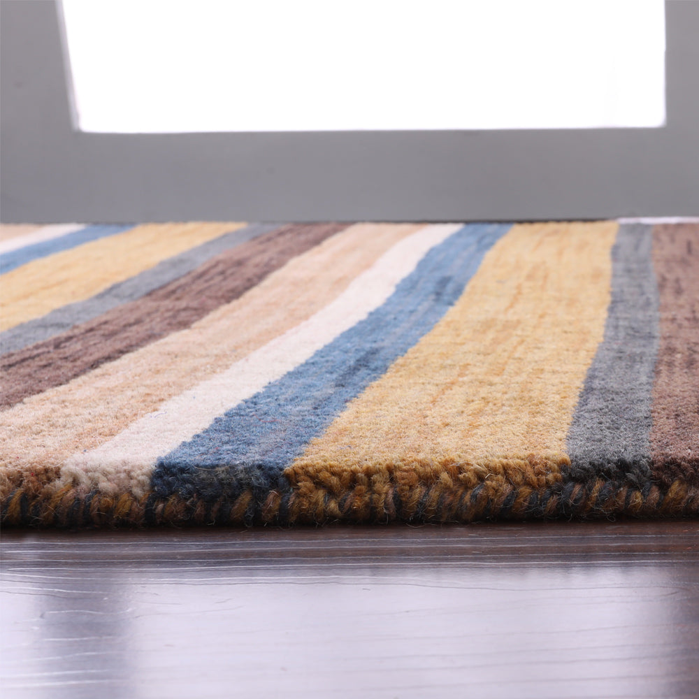 Striped Hand Knotted Rug