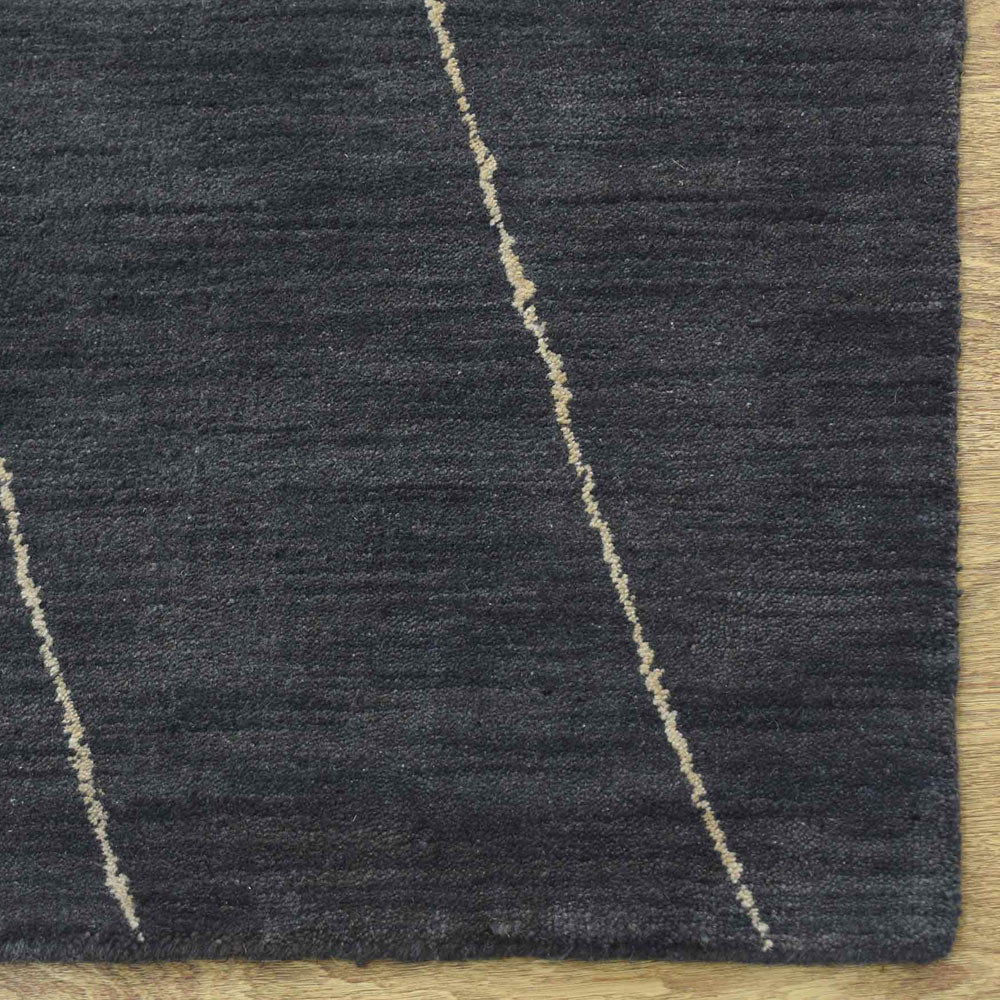 Ravi Hand Knotted Wool Charcoal Area Rug
