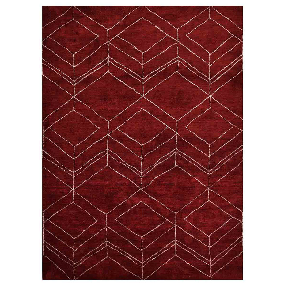 Cube Hand Knotted Recycled Silk Rug