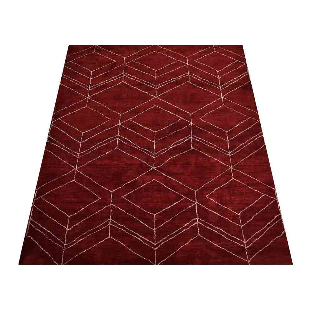 Cube Hand Knotted Recycled Silk Rug