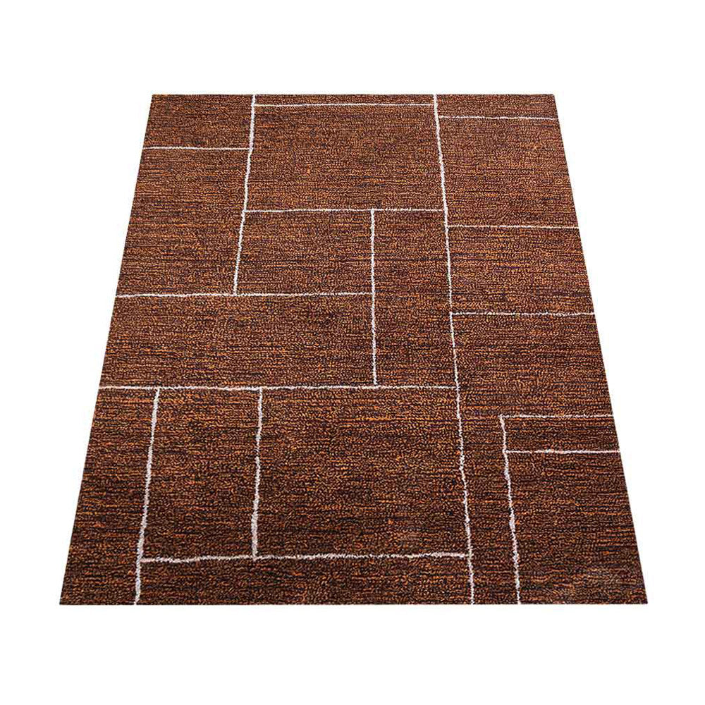Kaveri Hand Knotted Silk & Wool Brown Area Rug
