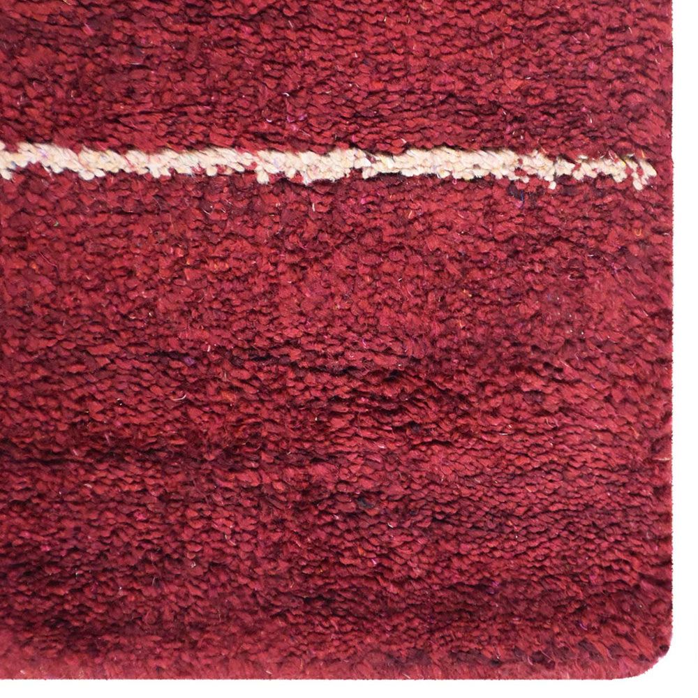 Kaveri Hand Knotted Silk & Wool Red Area Rug