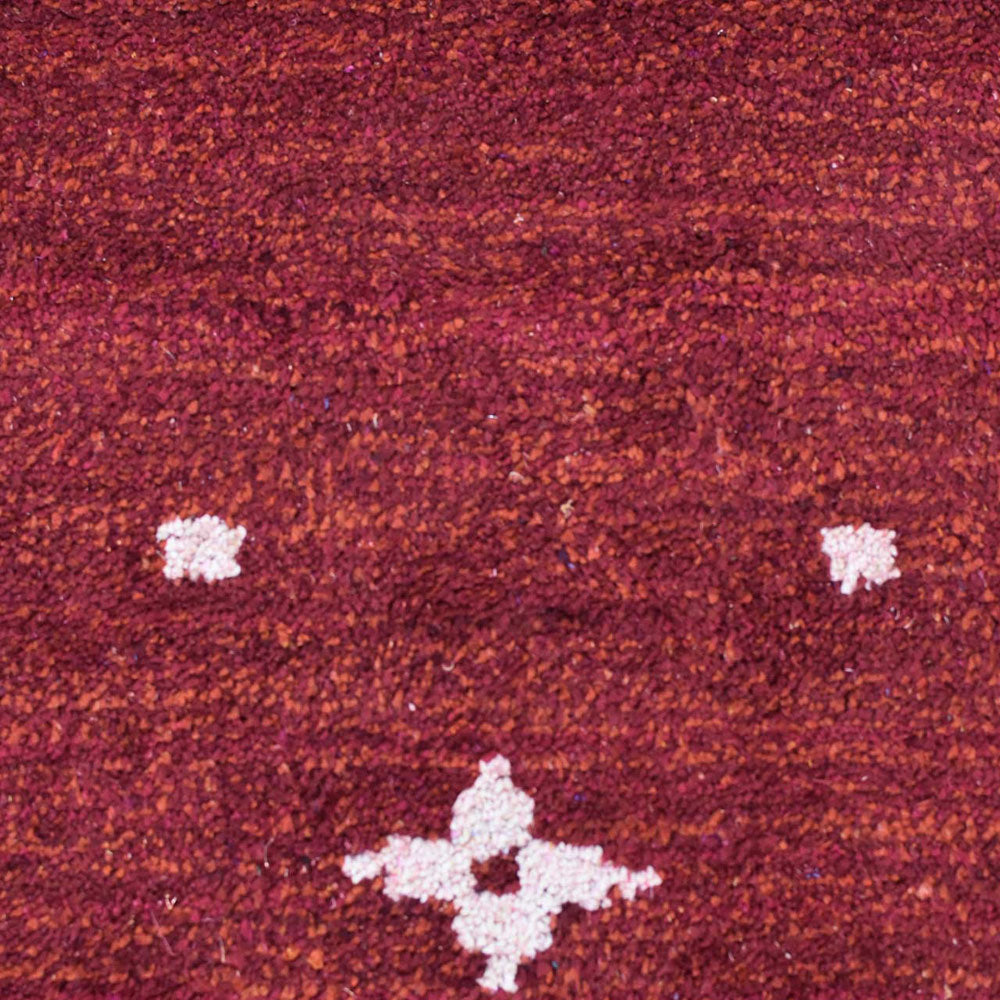 Elva Hand Knotted Silk & Wool Red Area Rug