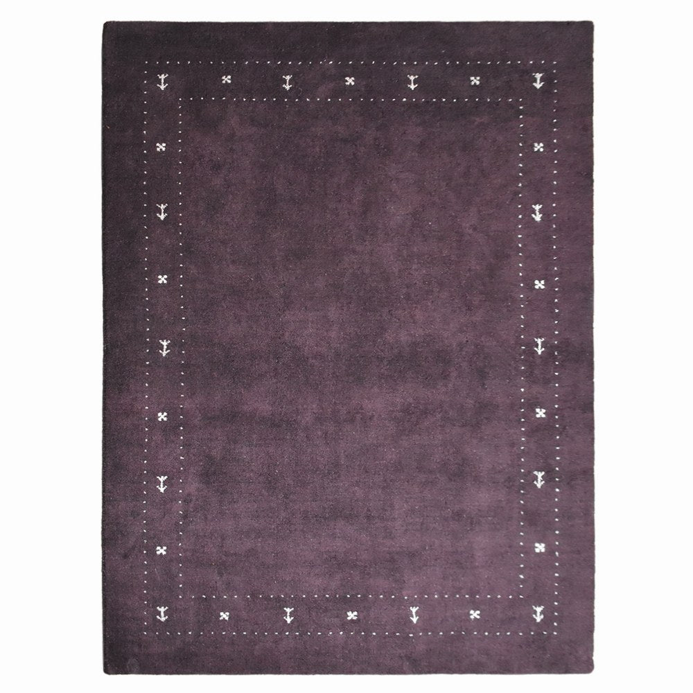 Fia Hand Knotted Silk & Wool Brown Area Rug