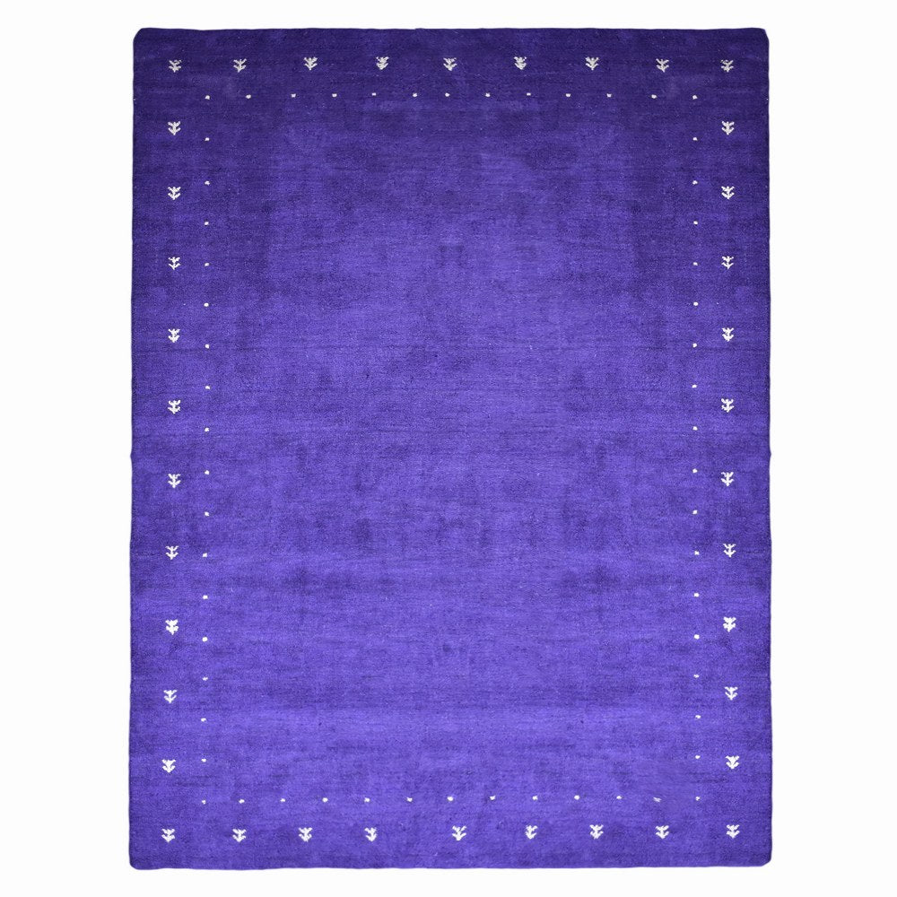 Dale Hand Knotted Silk & Wool Purple Area Rug