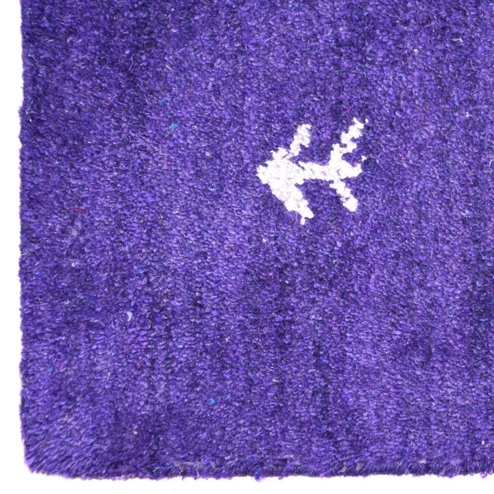 Violet Nightfall Hand Knotted Loom Silk Mix Area Rugs