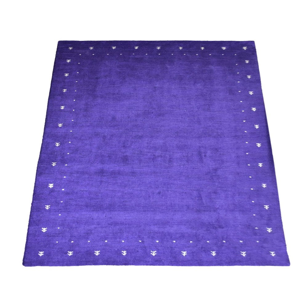 Dale Hand Knotted Silk & Wool Purple Area Rug